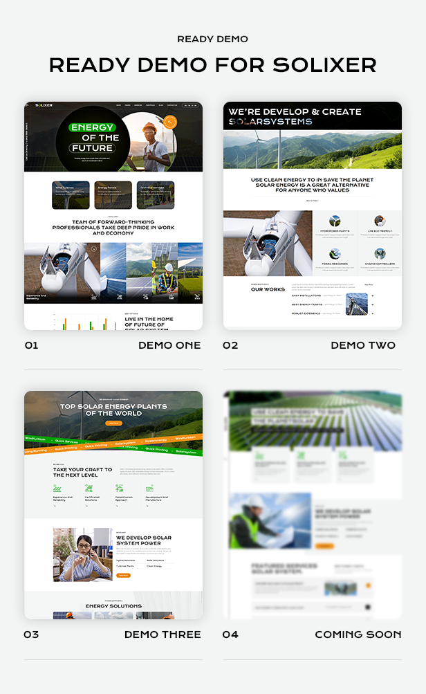 Solixer – Ecology & Solar Energy WordPress Theme