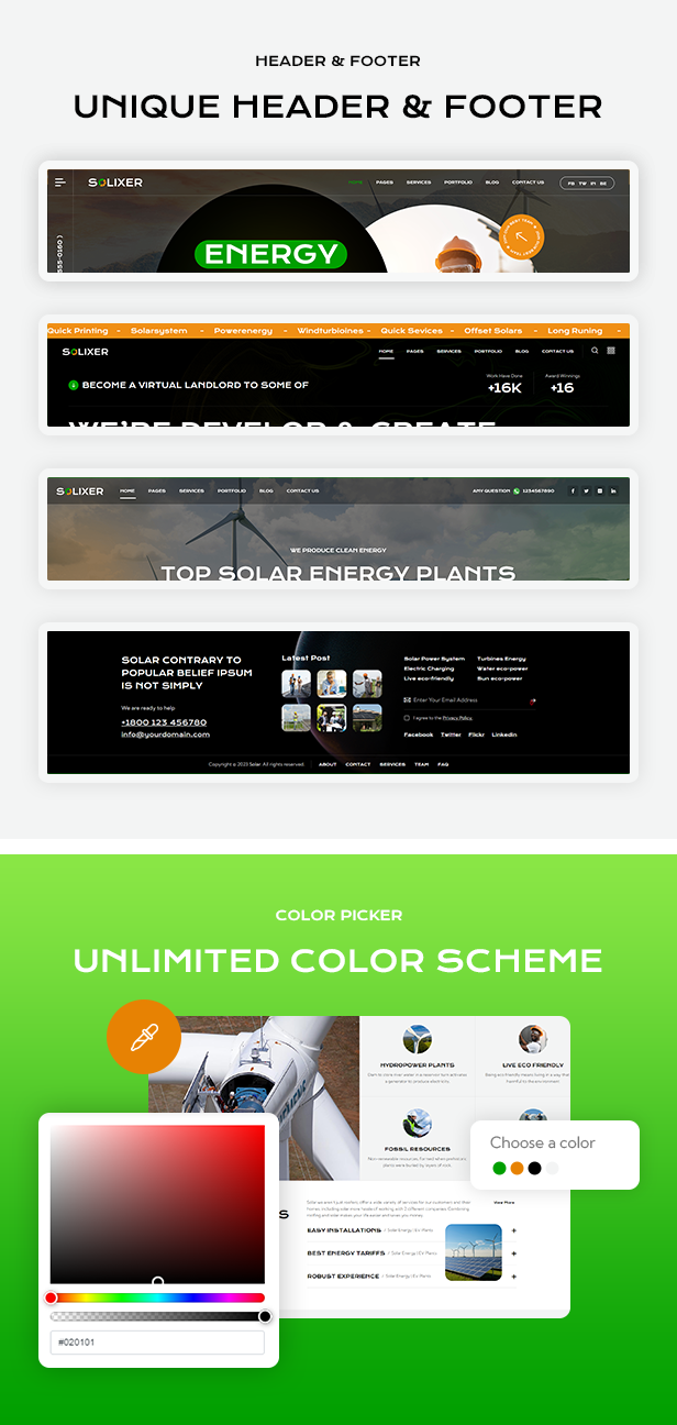 Solixer – Ecology & Solar Energy WordPress Theme